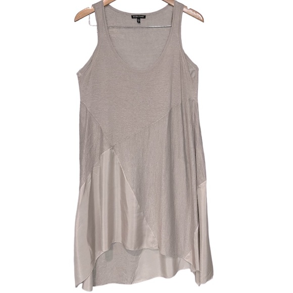 Eileen Fisher linen silk high and low dress. - Picture 2 of 8